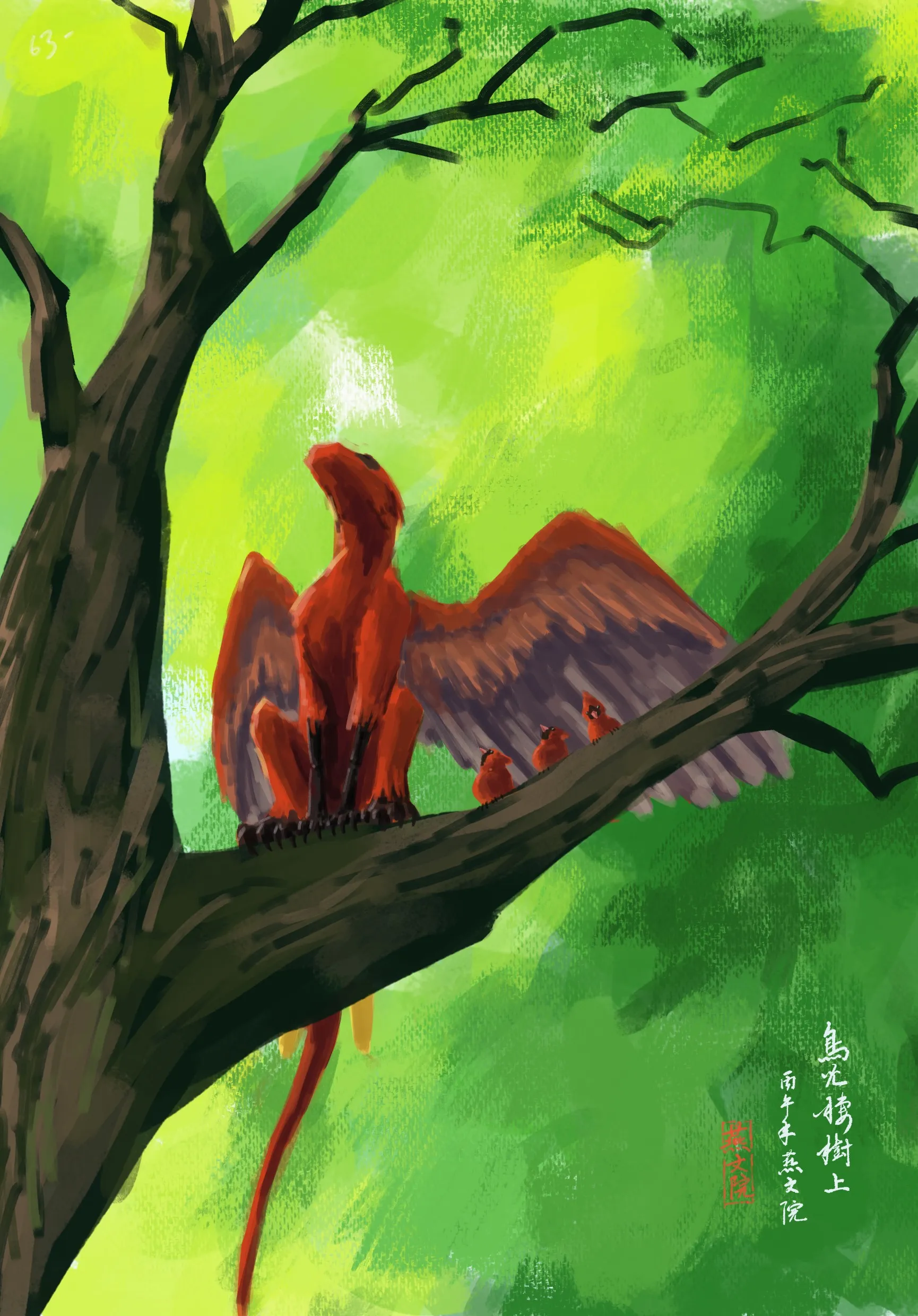 Kururra on a tree
