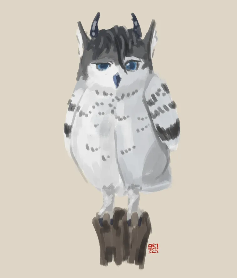 Silver as an owl